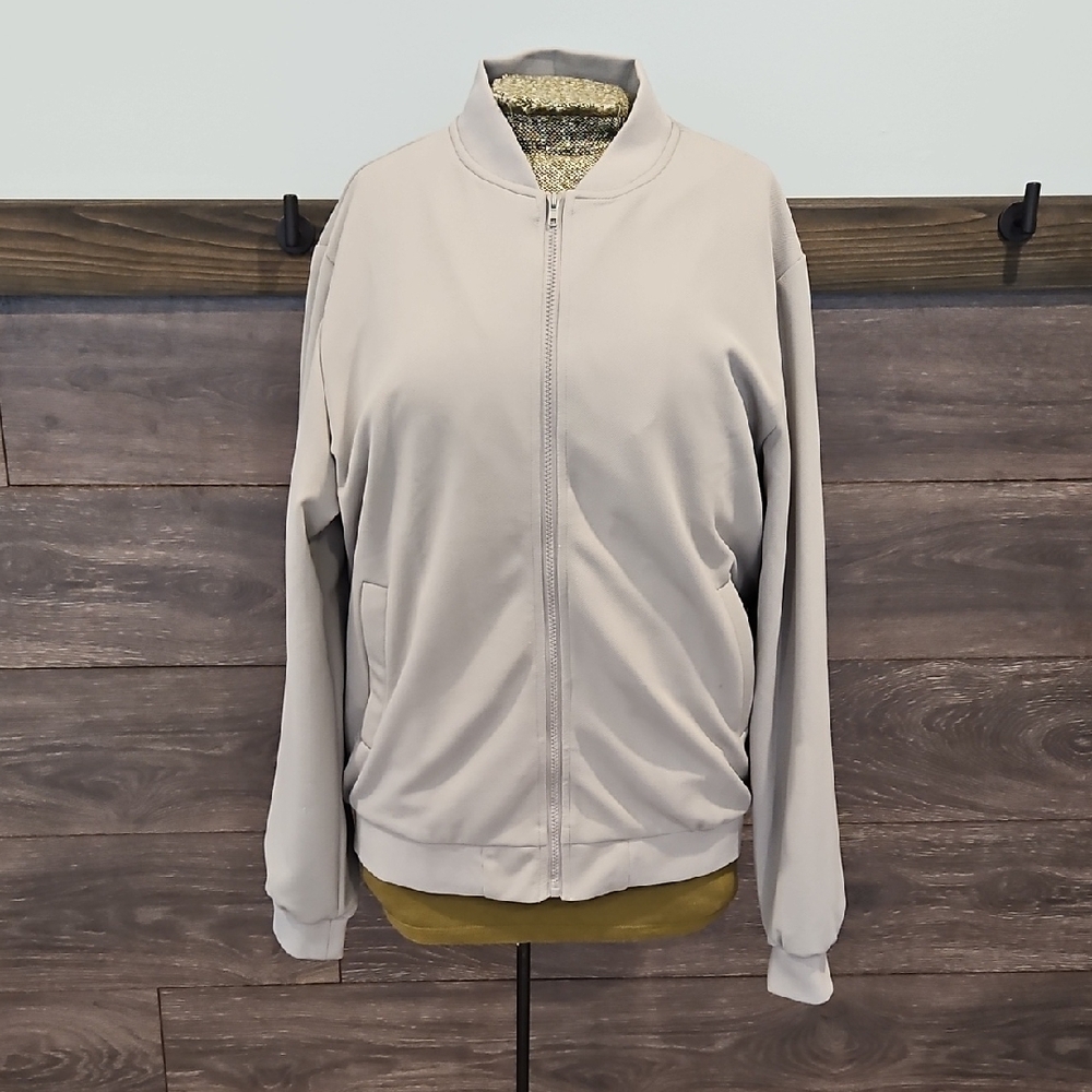 Women's Cream Bomber Jacket